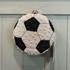 Beaded Soccer Ball Clutch